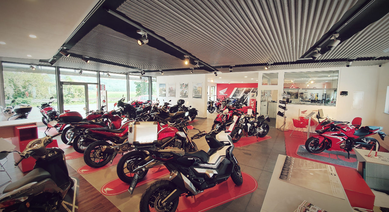 Der Honda Showroom des Motorradhaus Zehren.